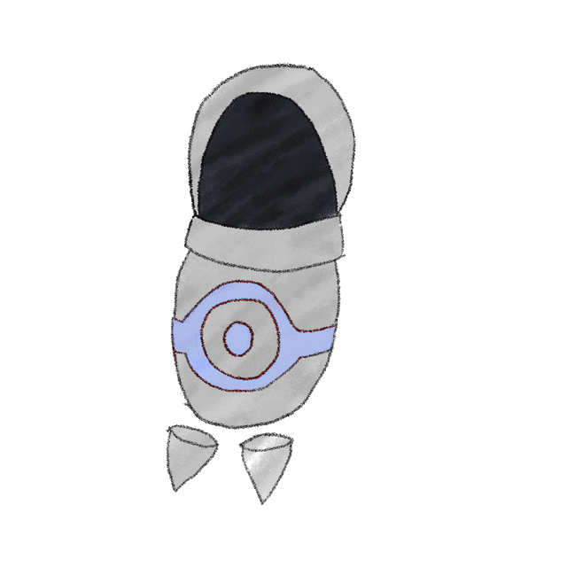 A steel/ghost convergent evolution of Claydol and Baltoy - to those who shot for the moon and landed amongst the stars.