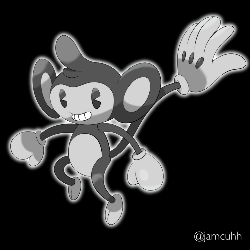 Unovan Aipom for a Legends Game Set in the Roaring Twenties. Based on rubberhose animation, which emerged during the time.
