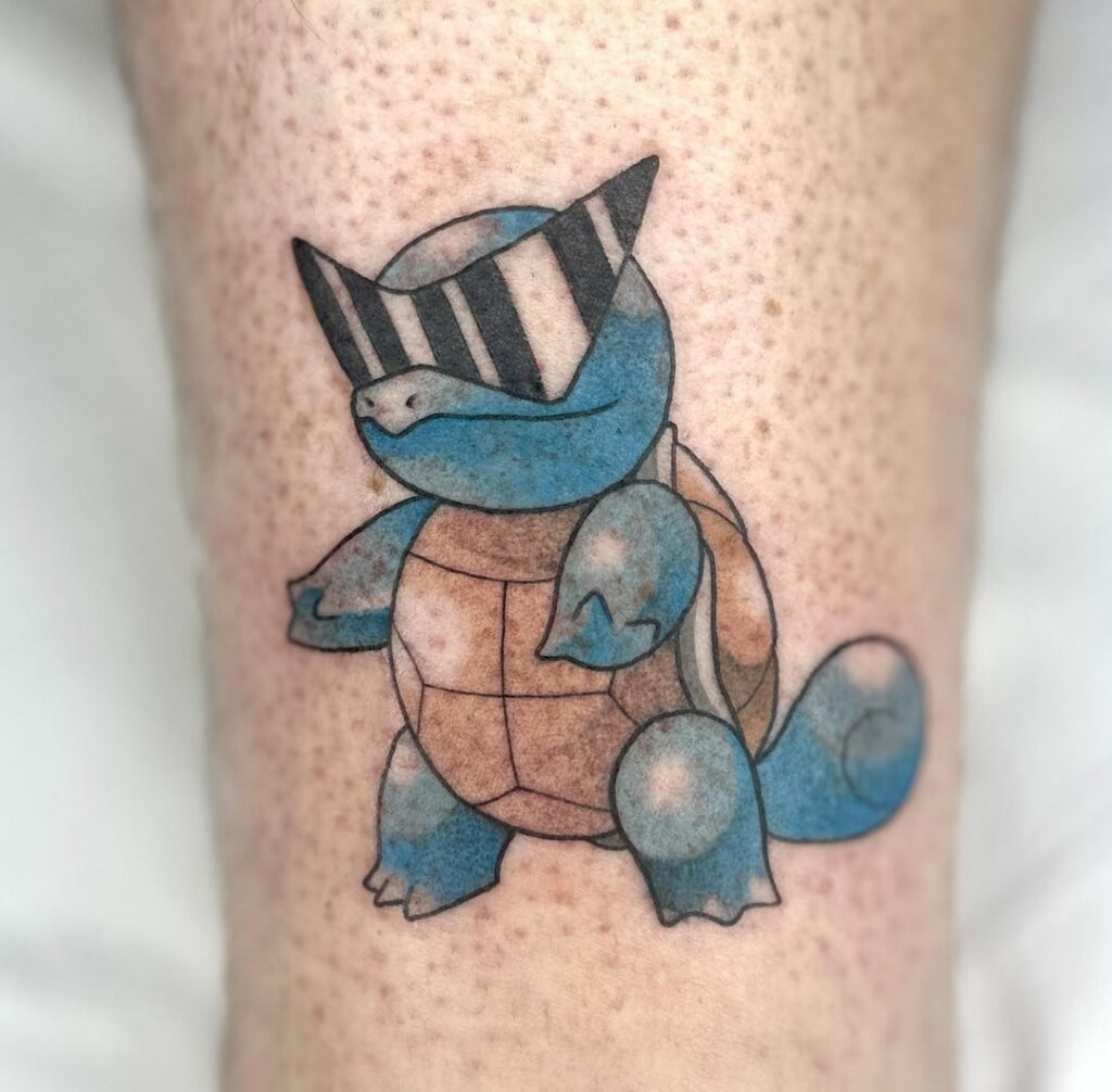 My wife and I got Pokemon tattoos as anniversary gifts for each other!