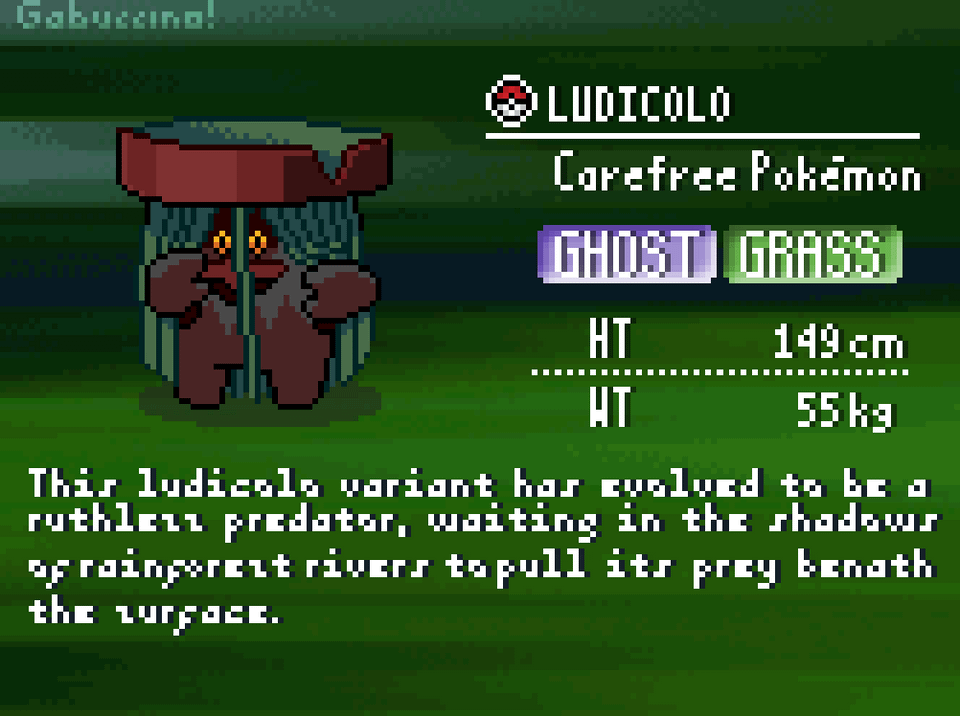Ghost-type regional Ludicolo!