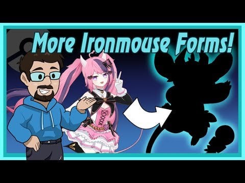 My latest set of Fakemon based on the many forms of the vtuber Ironmouse!