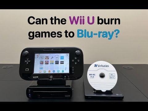 Turns out a stock Wii U can burn eShop games to Blu-ray disc! Larger, cheaper, and faster than the DVD-RAM discovery made a few years ago, this would be the way to go if someone wanted to back up those games to optical media.