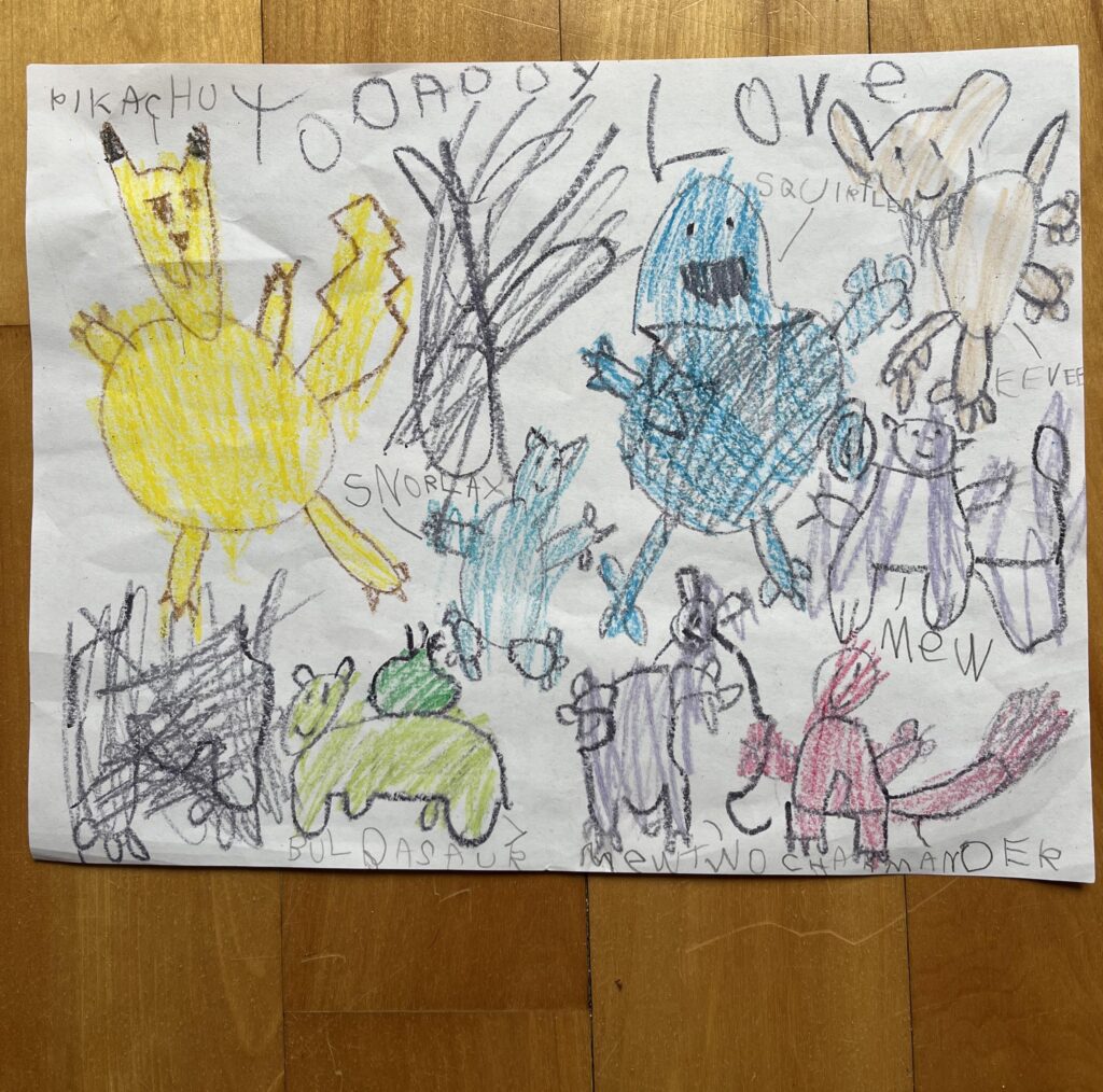 My daughter (6), who recently discovered Pokemon, made me a picture