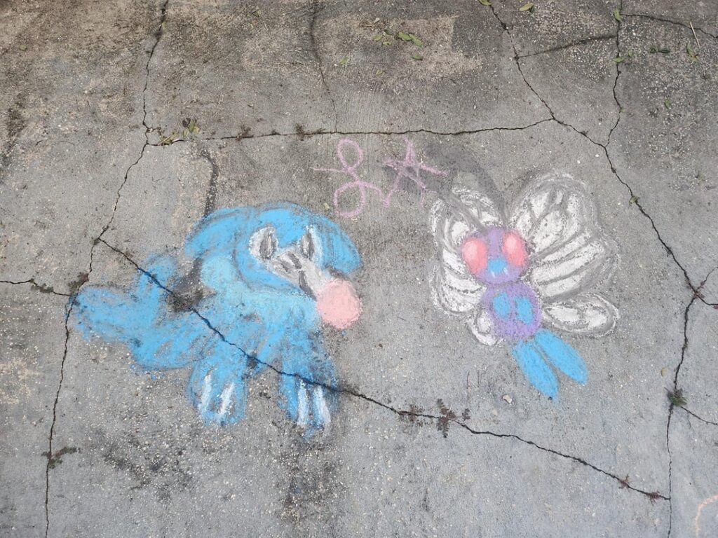 Pokemon chalk art! (oc)
