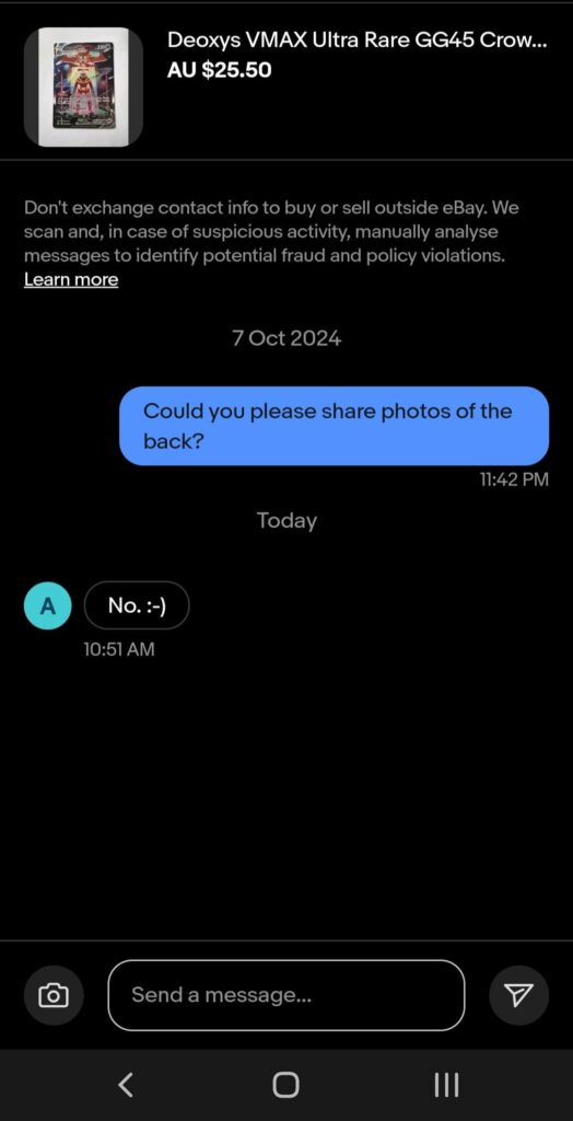 Is this common for Ebay listing's?