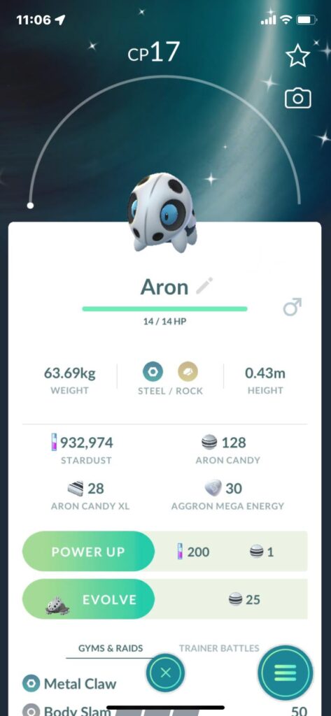 Ahh yes, shiny Aron