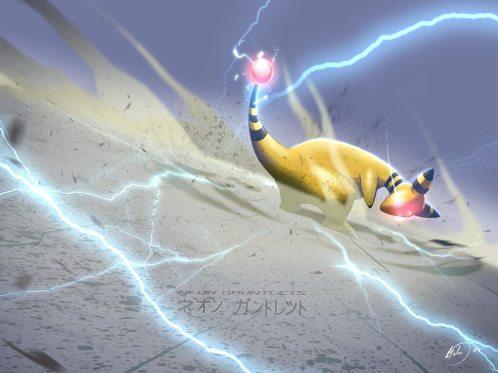 (OC) Pokemon Ampharos drawing