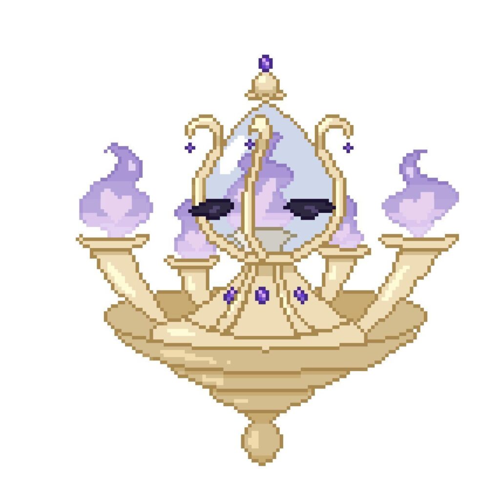 made a sprite of my divergent mon, Angelabra