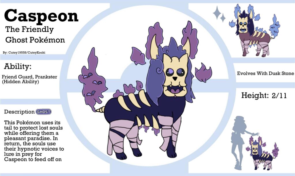 Ghost Type Eeveelution, Caspeon! [OC]