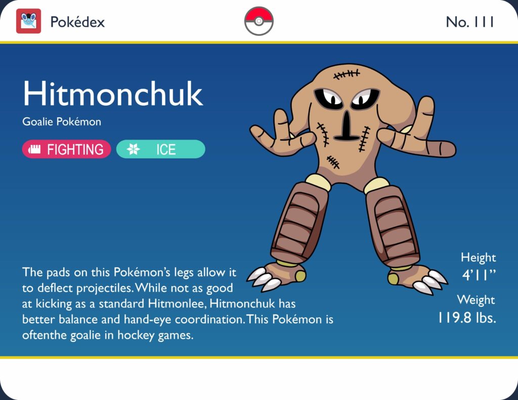 Tyrouge in the Awatto region experience some unique evolutionary changes. Say hello to Hitmonchuk! When Awatton Tyrouge's defense stat is higher than its attack stat, it will evolve into the goalie Pokémon!
