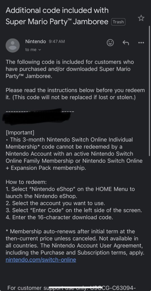 3 Month Individual Nintendo Switch Online code GIVEAWAY