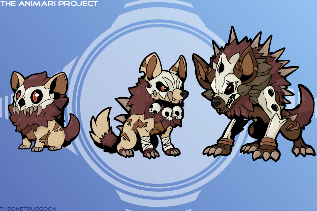 A group of bone stealing stone Hyena for my current project. no names yet. up for any suggestions