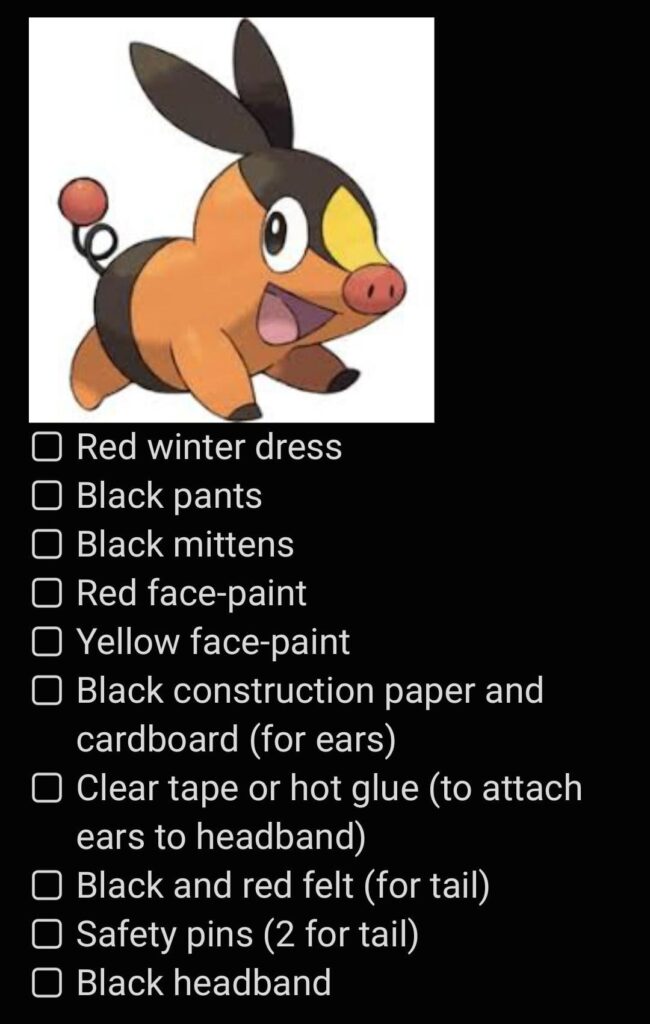 Do you guys have any better ideas for how to make a Tepig costume? I'm trying to make it decent without putting too much time into it. Also I can't really sew.