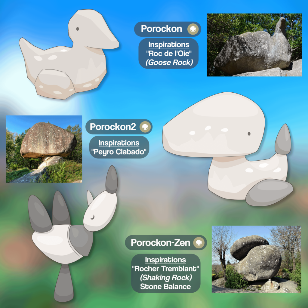 A convergent form of Porygon inspired by the rocks of the Sidobre in France !