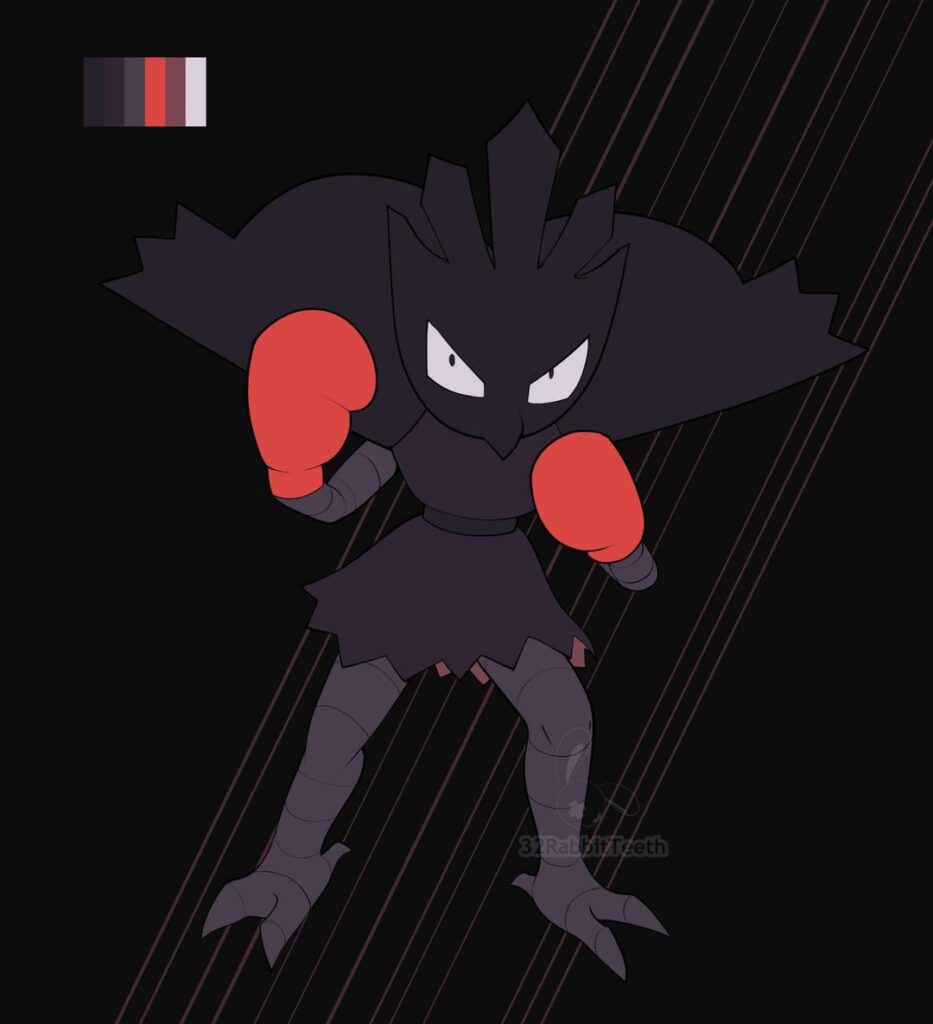 Hitmothan (hitmonchan mothman) (OC)
