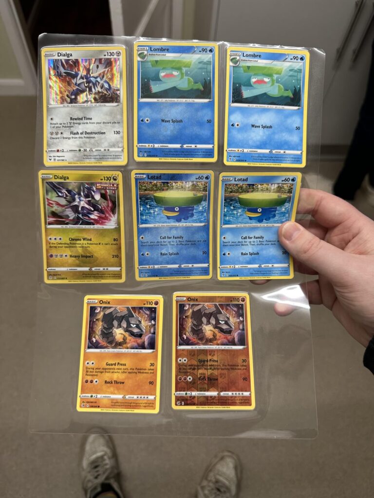 We decided to laminate some Pokémon cards