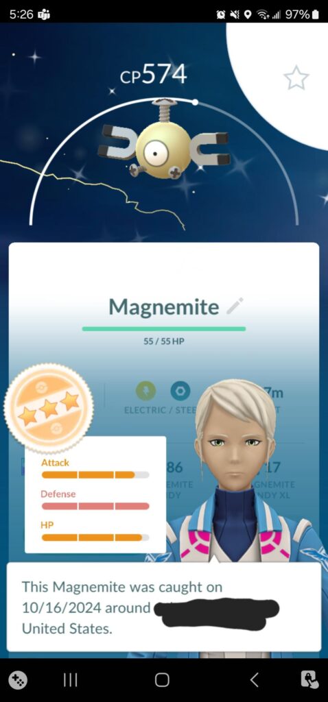 First Magnemite of the Day...