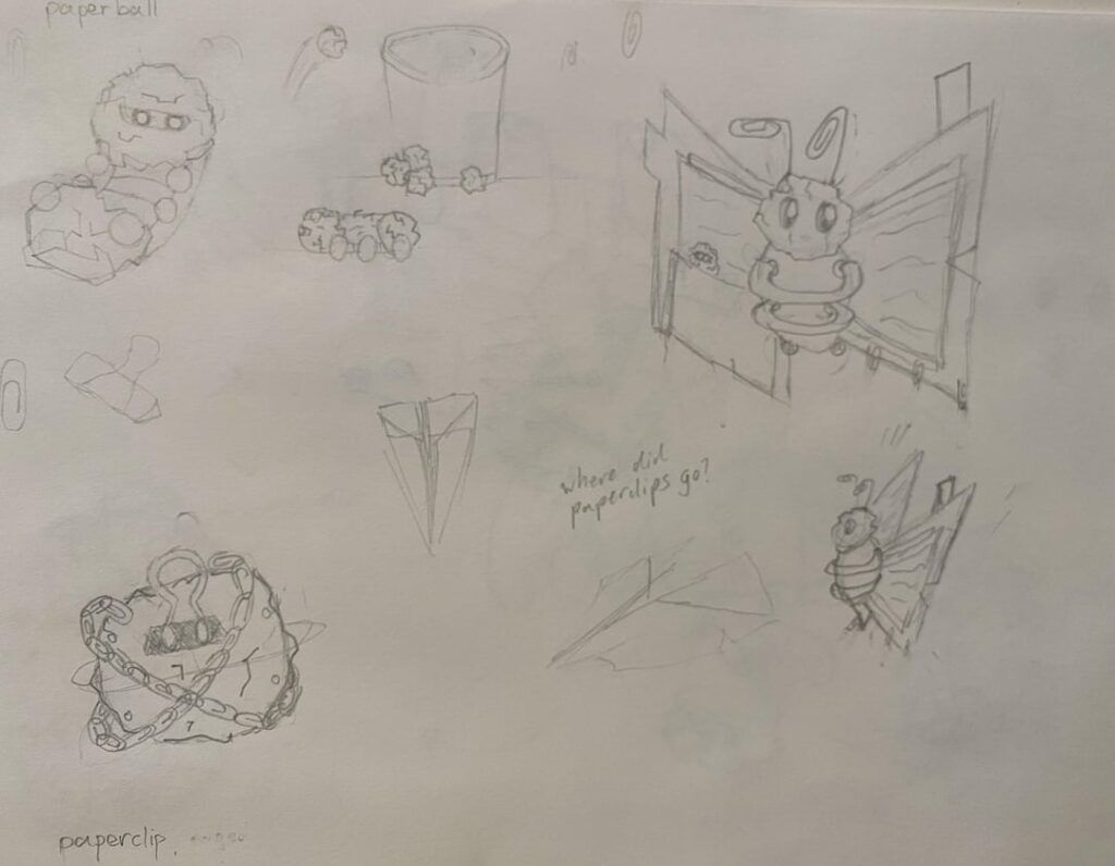2 variations of paper bug fakemon