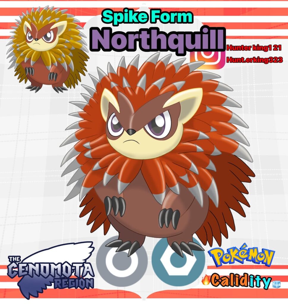 Here’s a fakemon based on a north American porcupine with forms