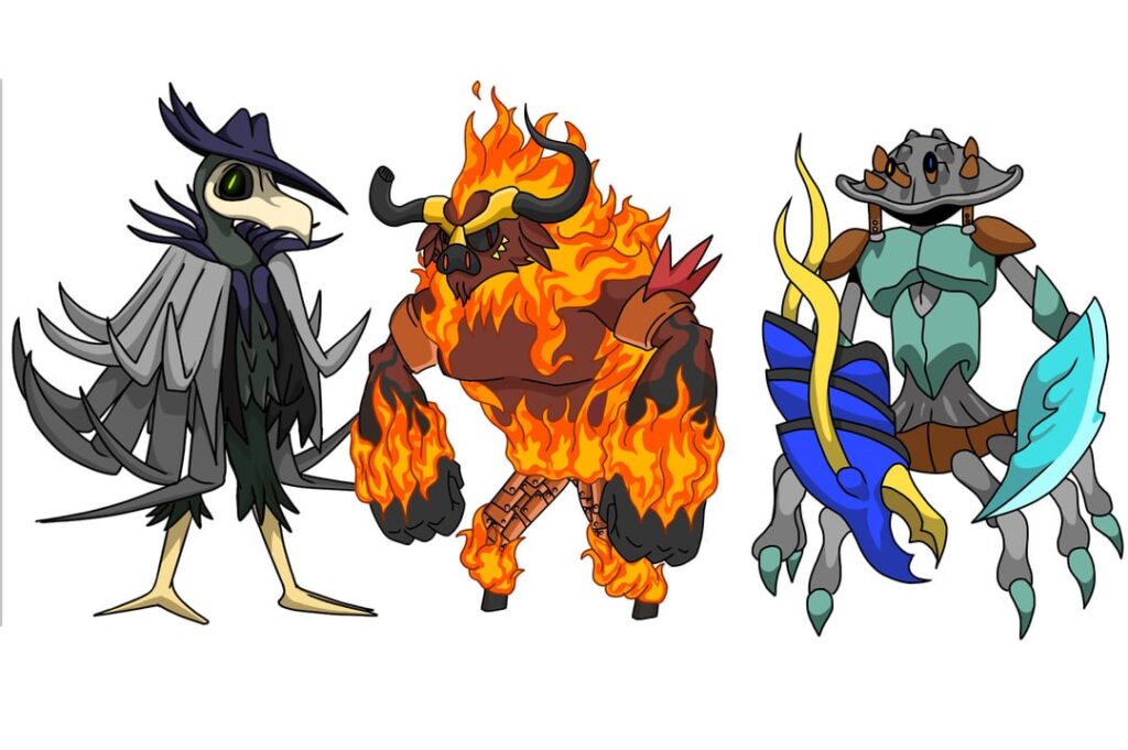 I made starters for my comic region based on a Plague Doctor, Brazen Bull, and Black Beard.