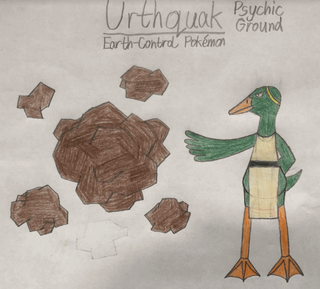 Here's my 13th Fakemon, Urthquak! (16/18 types done)