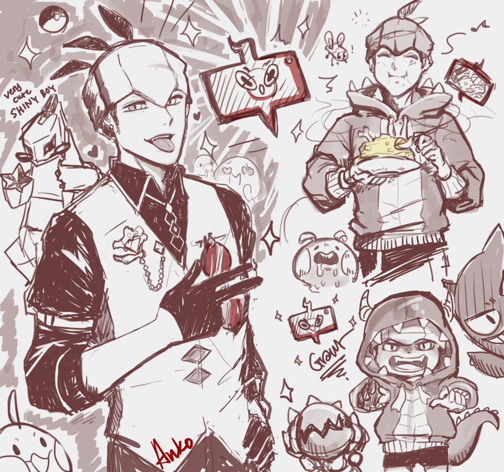 [OC] Sketches of my favorite boy Raihan/Kibana <3