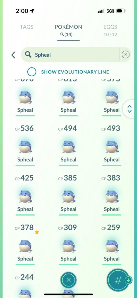 I had to release some already, but this is how much I have without getting a shiny