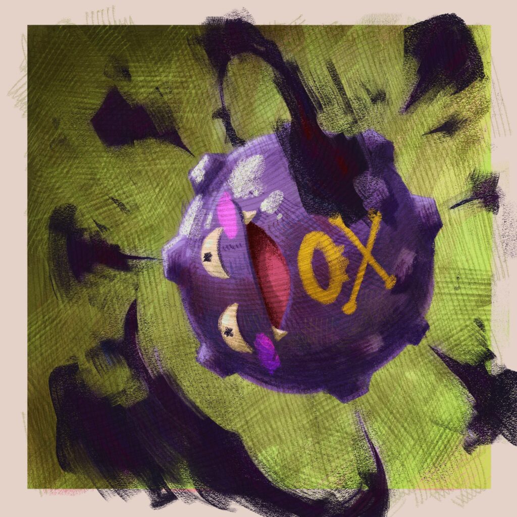 Koffing fanart (testing brushes on procreate)