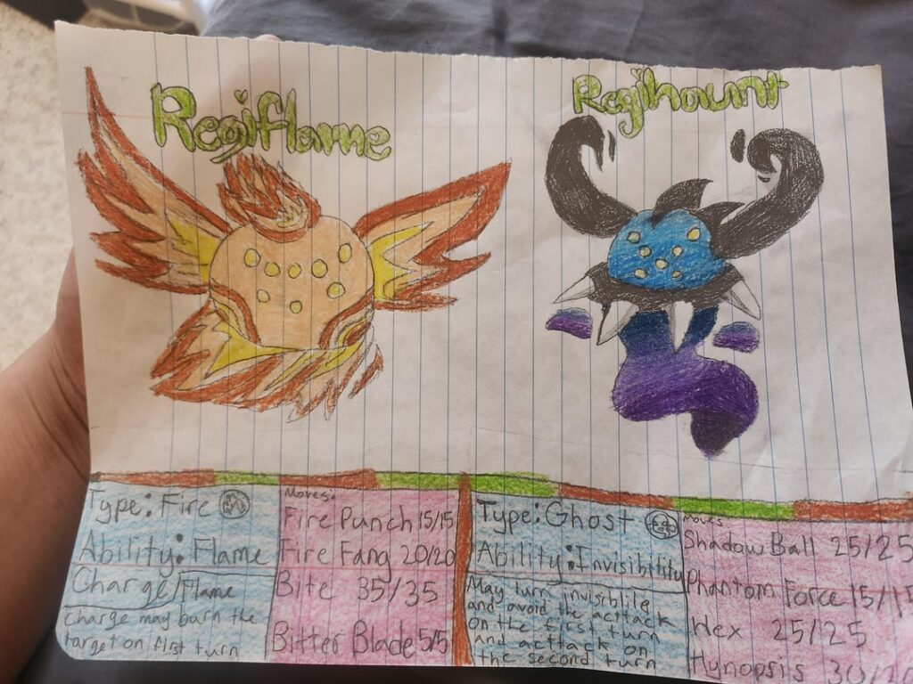 My 9yr old and 8yr old daughters created their own Regis