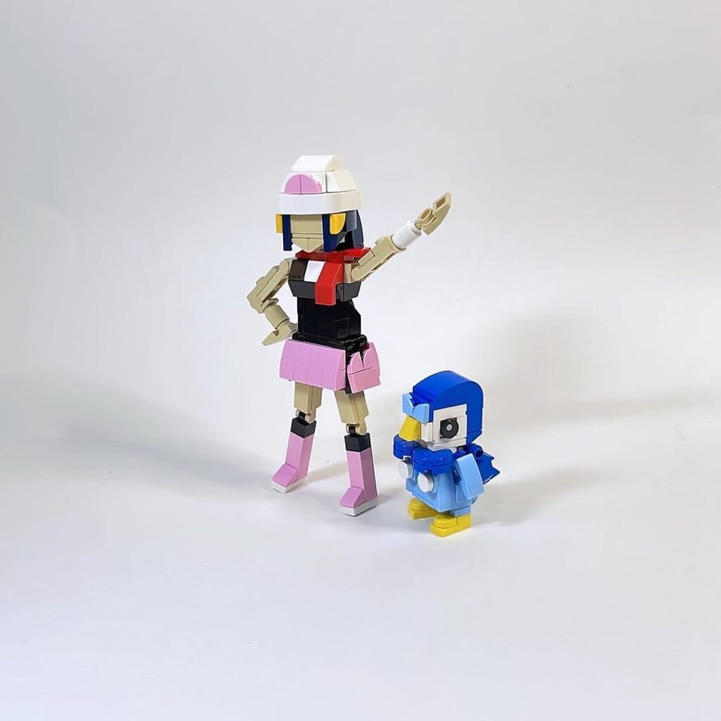I made Dawn and Piplup out of LEGO! [OC]