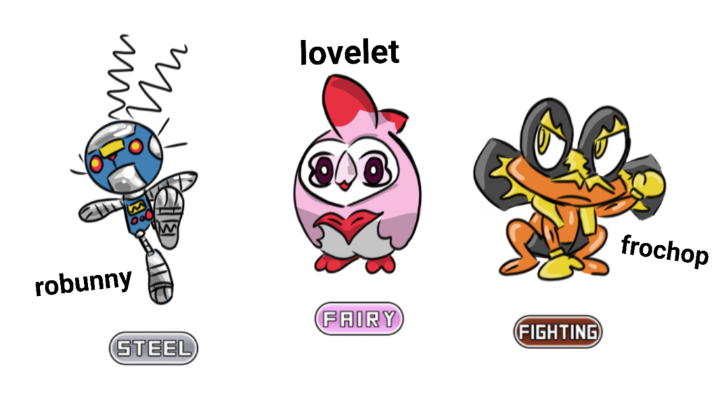 introducing the starters of the Pickera region!