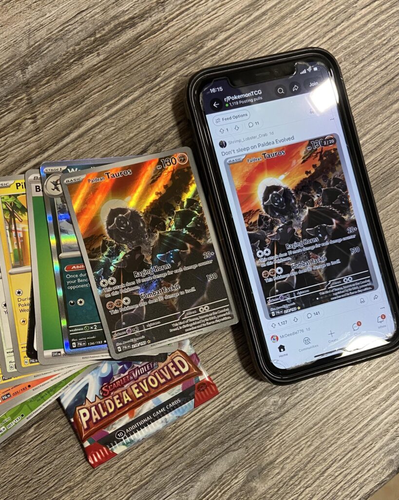 Saw this post yesterday, bought a pack of Paldea Evolved because of it, pulled this