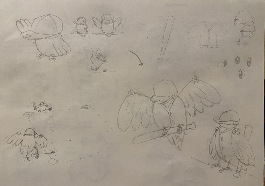 Baseball bird fakemon