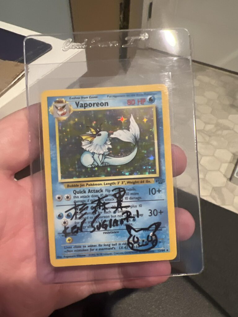 Need advice on this! Ken Sugimori signed Vaporeon 💦