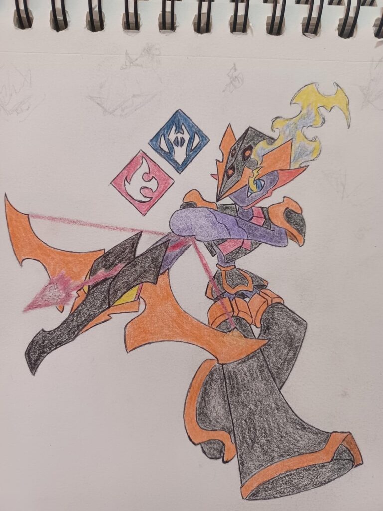 Schwarzshot-The Long Range Pokemon. A Alternate Dragon evolution for Charcadet.