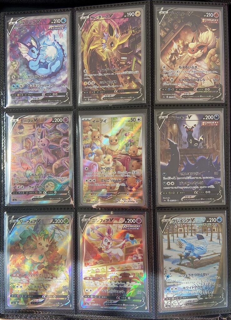 Finally finished my Japanese Eeveelution Alt Art Collection!