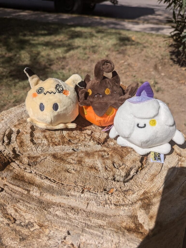 Hand made litwick, pumpkaboo, mimikyu plushies