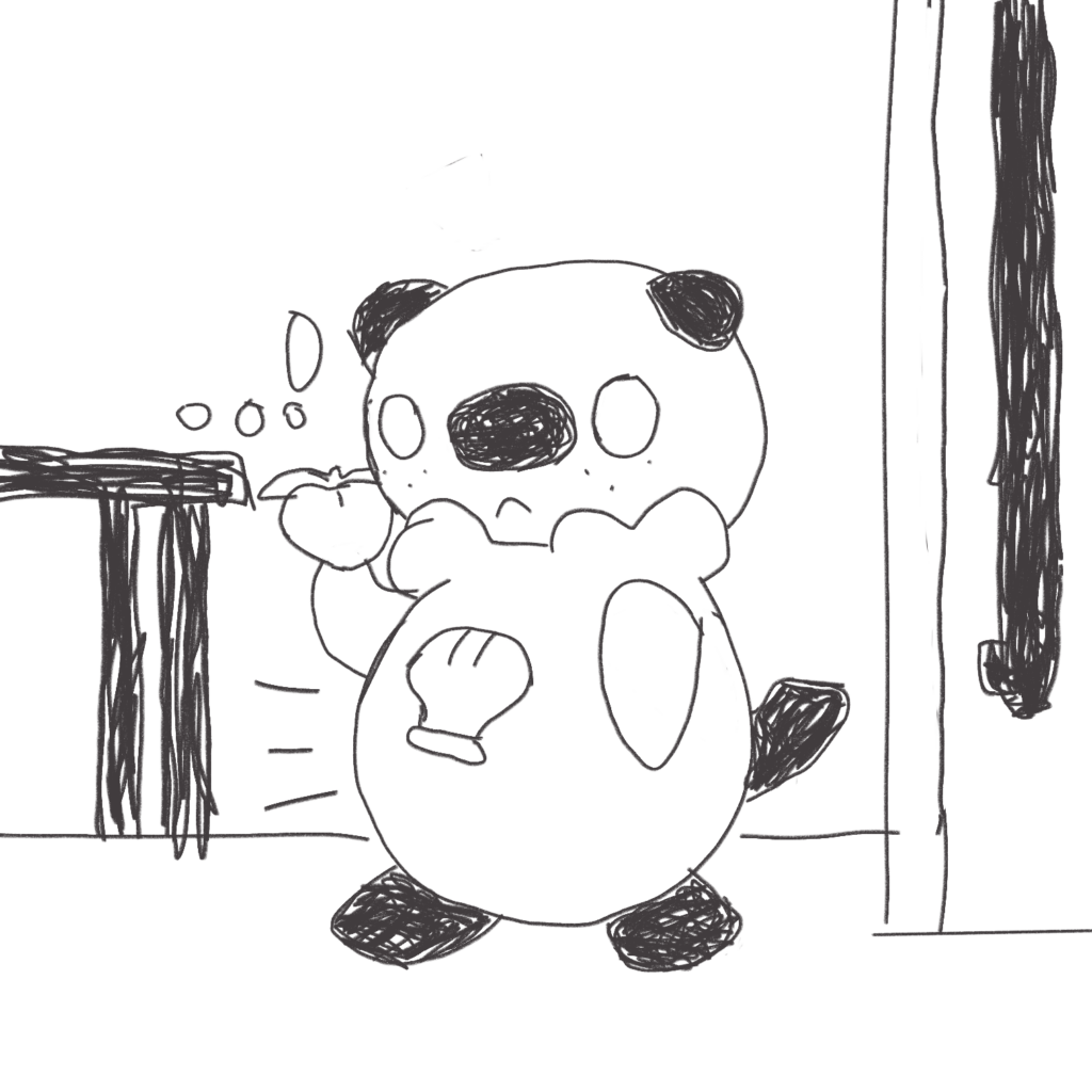 Oshawott gets caught trying to steal from the fridge