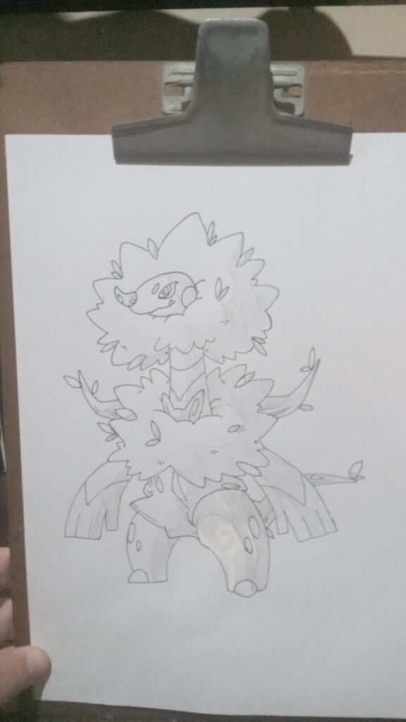fakemon dragon grass, I still have to paint but laziness gets in the way