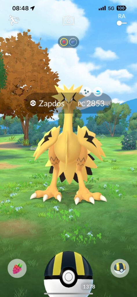 I almost finished the Master Ball mission about excellent Throws one this little guy 🥵