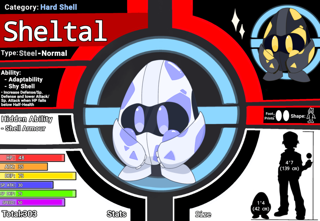 Behold, my egg child. My first time drawing a Fakemon, and I decided to base it on a show I liked, Murder Drones. This is just the first stage and I do intend on drawing more