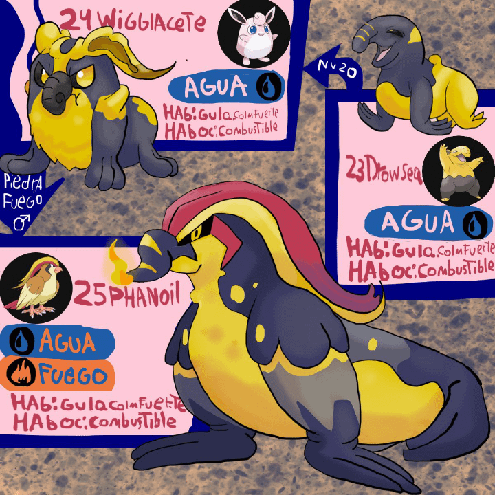 ¡¡NUEVOS POKEMONS CONVERGENTES!! Inspirados en los elefantes marinos y el aceite