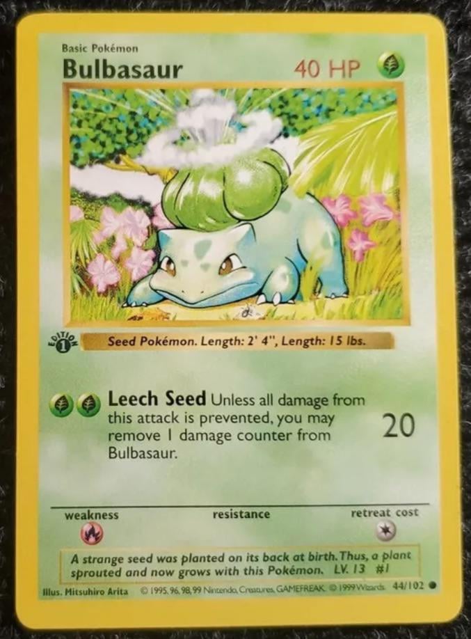 Is this a 1st edition bulbasaur or is this the shadowless one?