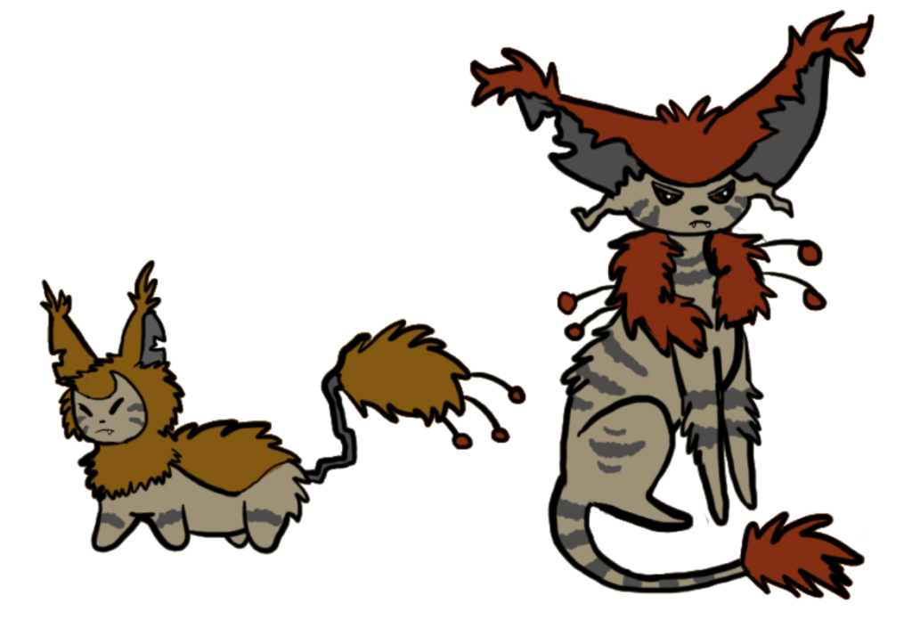 Aubirian skitty and delcatty, the feral cat pokemon
