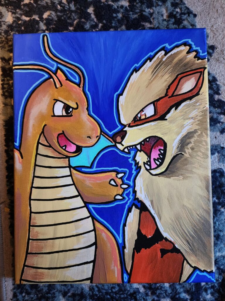 My pokemon acrylic paintings!