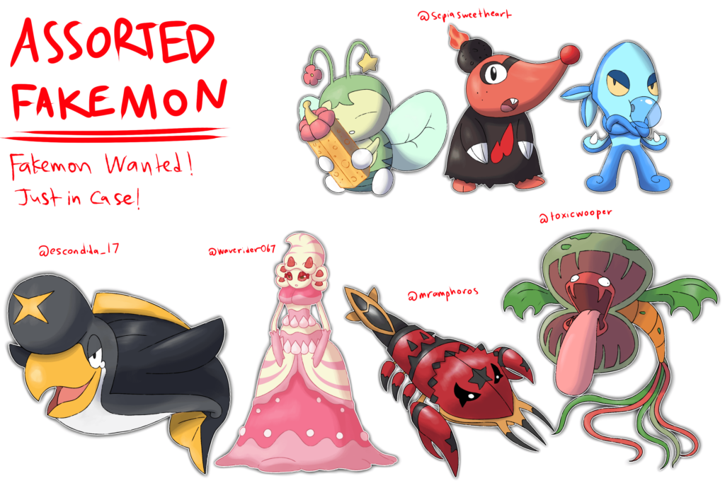 Assorted Fakemon (FAKEMON WANTED, just in case!)