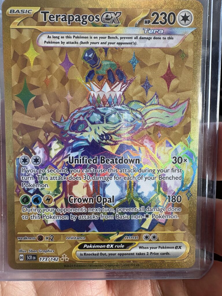 Told my son to pull a Terapogos card from the single booster pack I gave him today…
