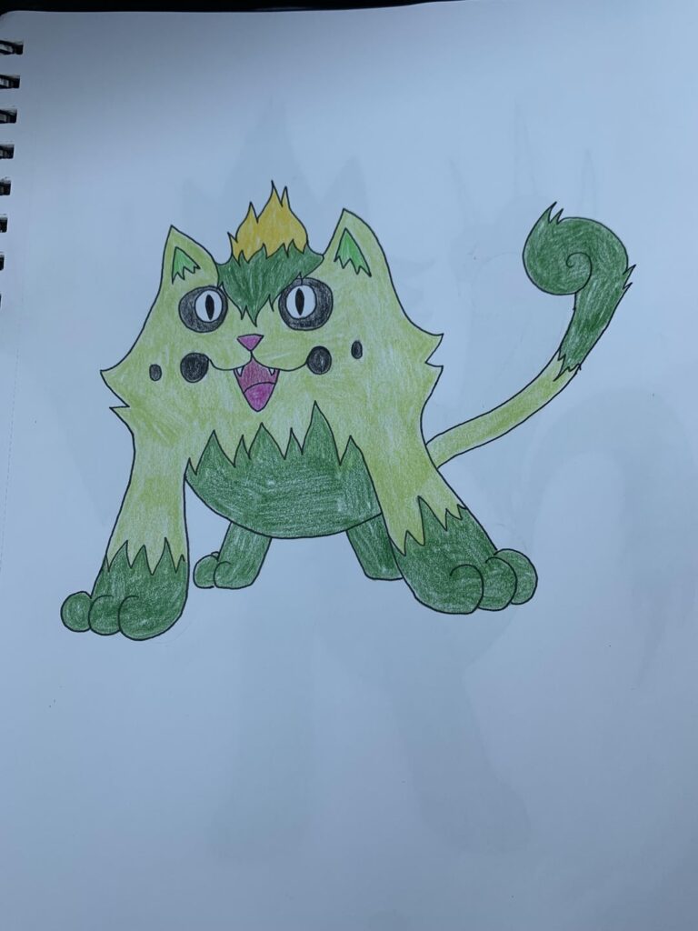 Convergent forms of Cacnea and Cacturne. The Normal/Grass Type Catnya and Caturne.