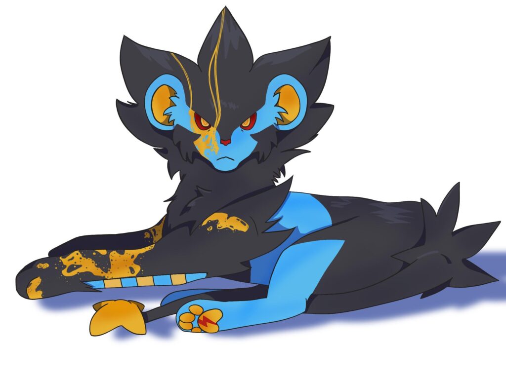 Piebald shiny Luxray I drew