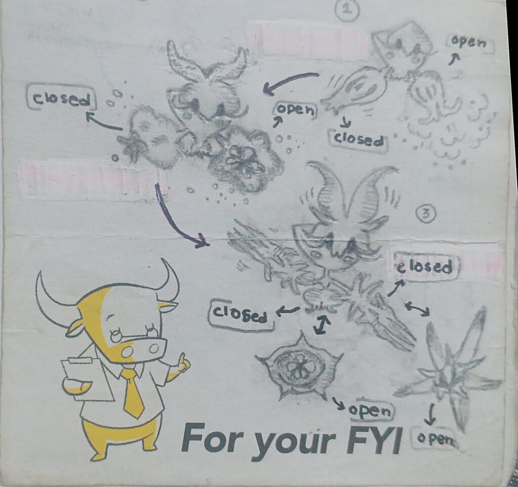 Tried revising my first fakemon inspired by Hoya flowers (swipe for reference pics). Comments are greatly appreciated!